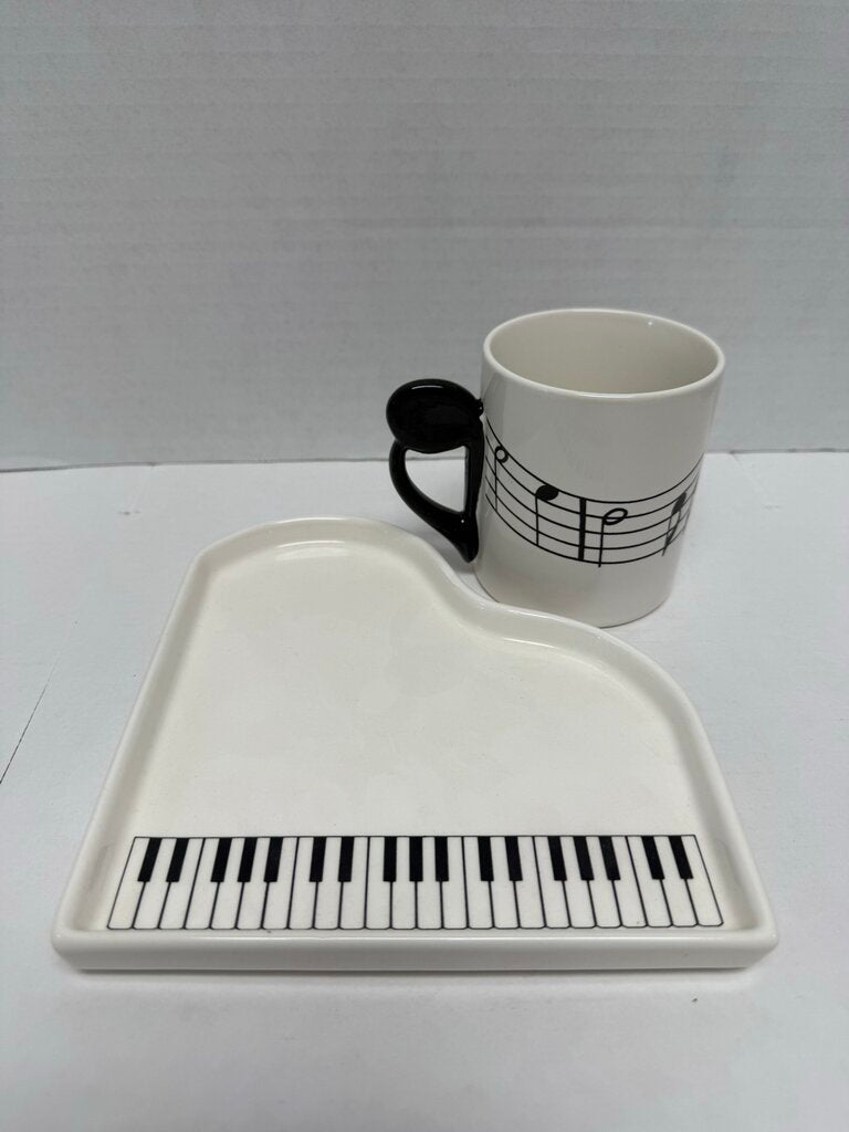 SHAFFORD PIANO PLATE AND CUP SET OF 10