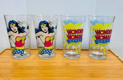 WONDER WOMAN GLASSES SET OF 4