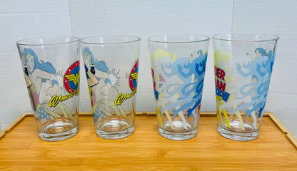 WONDER WOMAN GLASSES SET OF 4