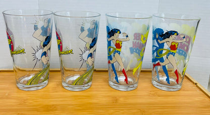 WONDER WOMAN GLASSES SET OF 4