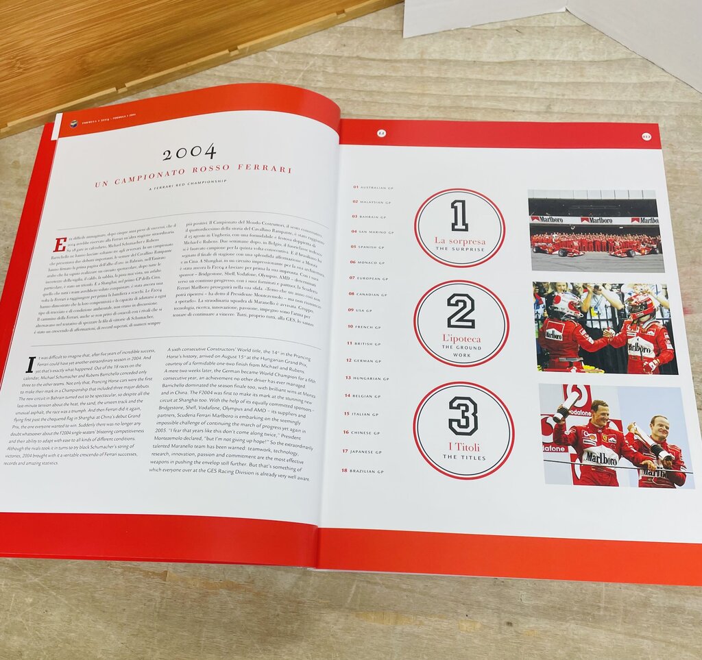 FERRARI 2004 YEARBOOK CAMPIONI DEL MONDO