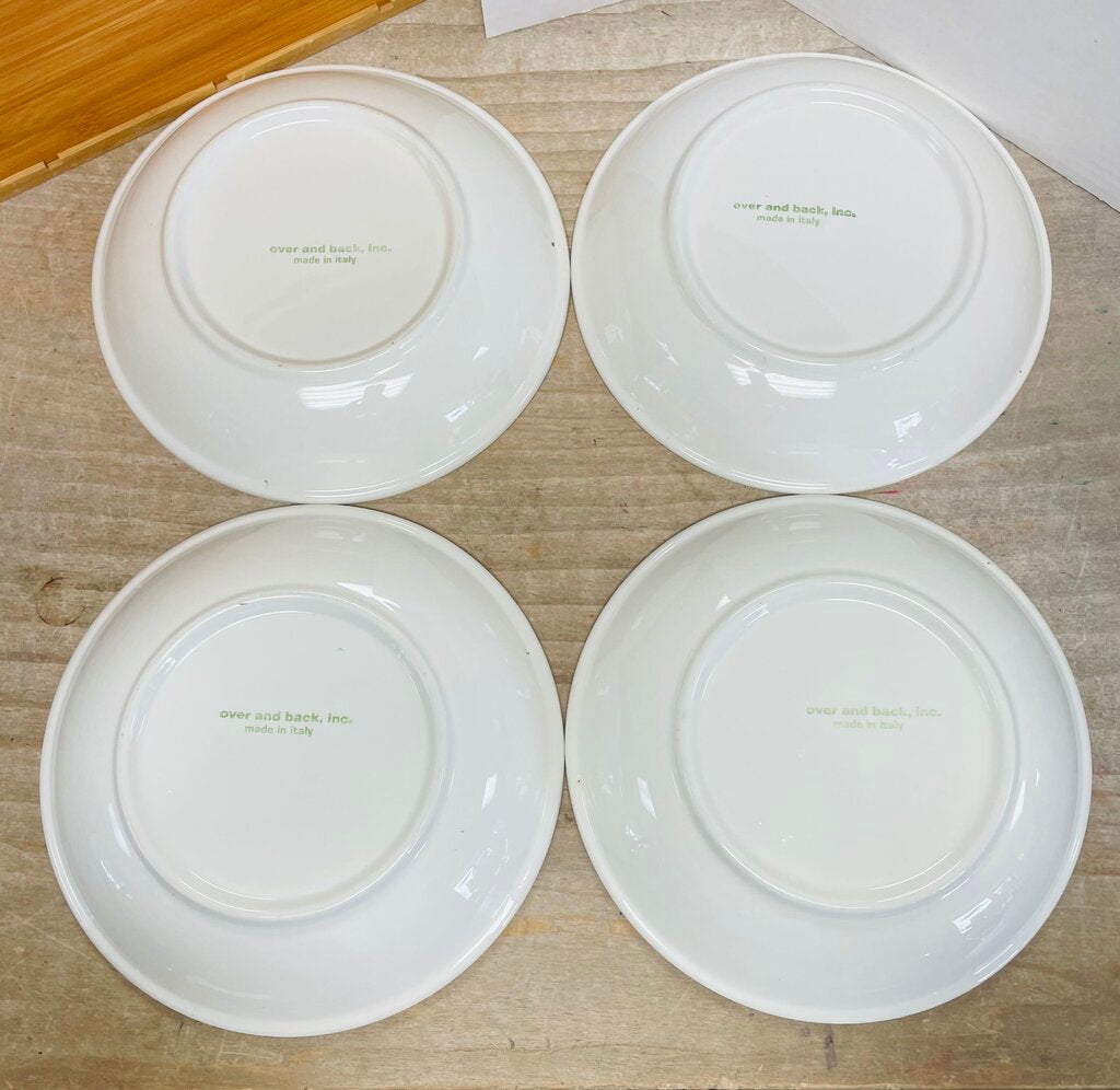 OVER AND BACK SET OF 4 VEGGIE BOWLS 9.5"