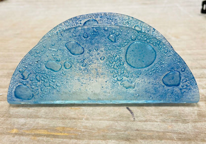 MCM BLUE OMBRE GLASS NAPKIN HOLDER