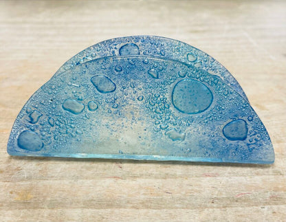 MCM BLUE OMBRE GLASS NAPKIN HOLDER