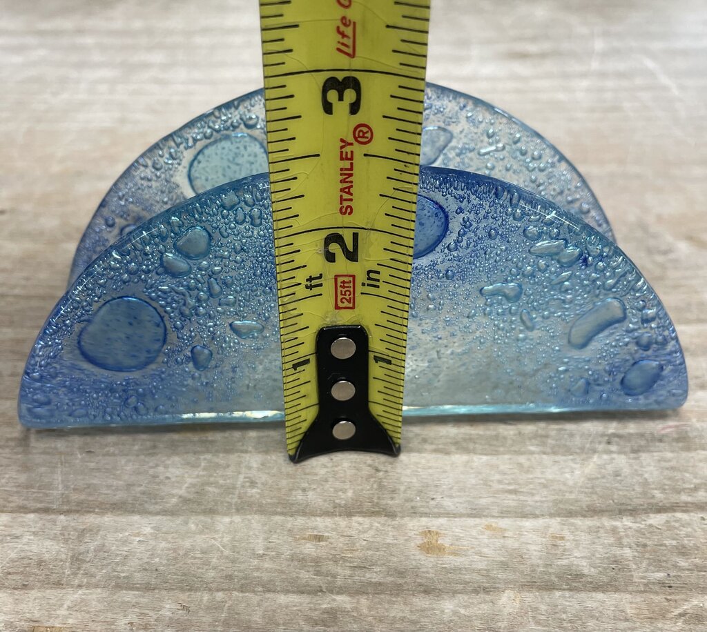 MCM BLUE OMBRE GLASS NAPKIN HOLDER