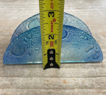 MCM BLUE OMBRE GLASS NAPKIN HOLDER