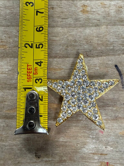VINTAGE STAR CRYSTAL CLIP ON EARRINGS
