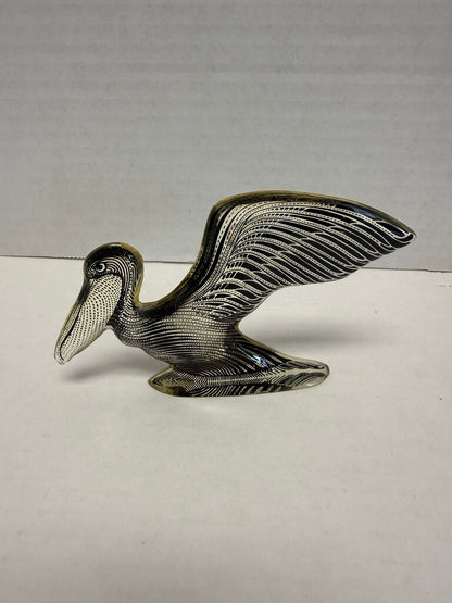 MCM ABRAHAM PALATNIK SMALL LUCITE PELICAN FIGURE