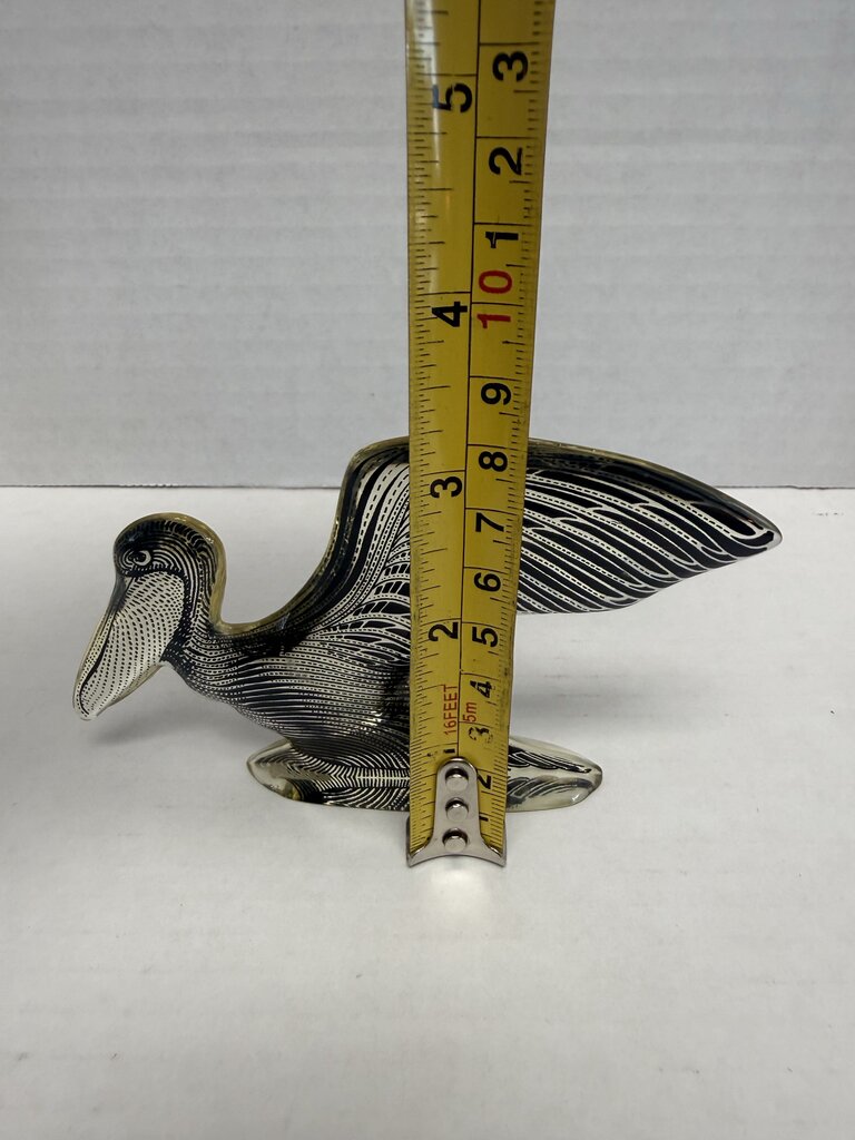 MCM ABRAHAM PALATNIK SMALL LUCITE PELICAN FIGURE