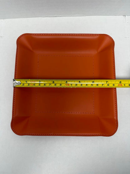 ORANGE LEATHER KEY CATCHALL