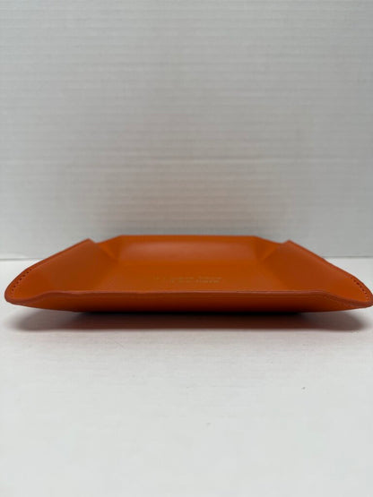 ORANGE LEATHER KEY CATCHALL