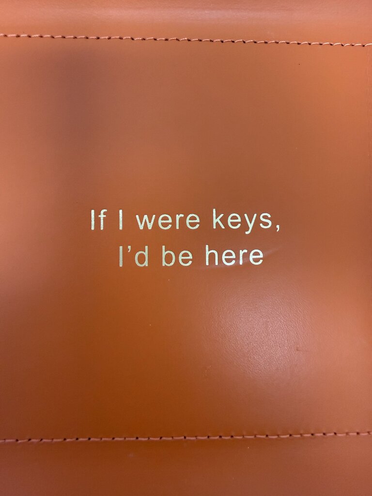 ORANGE LEATHER KEY CATCHALL
