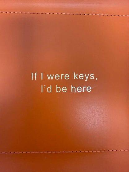 ORANGE LEATHER KEY CATCHALL