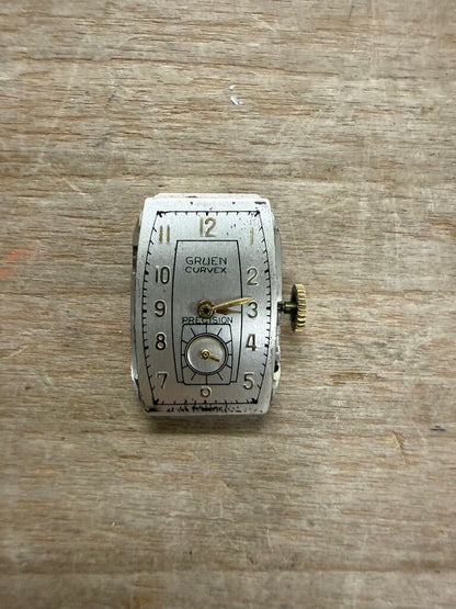 VINTAGE WOMANS SWISS 10 KT GOLD FILLED GRUEN CURVEX PRECISION WATCH