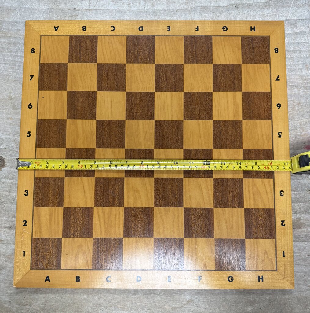WOODEN MID CENTURY CHESS BOARD