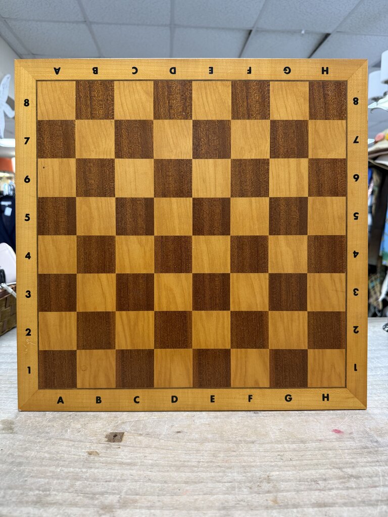 WOODEN MID CENTURY CHESS BOARD