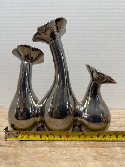 VINTAGE TRIPLE FLOWER BUD VASE