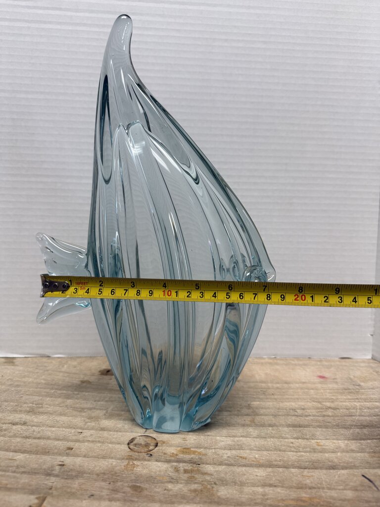 MURANO INSPIRED BLUE FISH GLASS FIGURINE