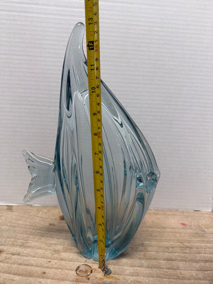 MURANO INSPIRED BLUE FISH GLASS FIGURINE