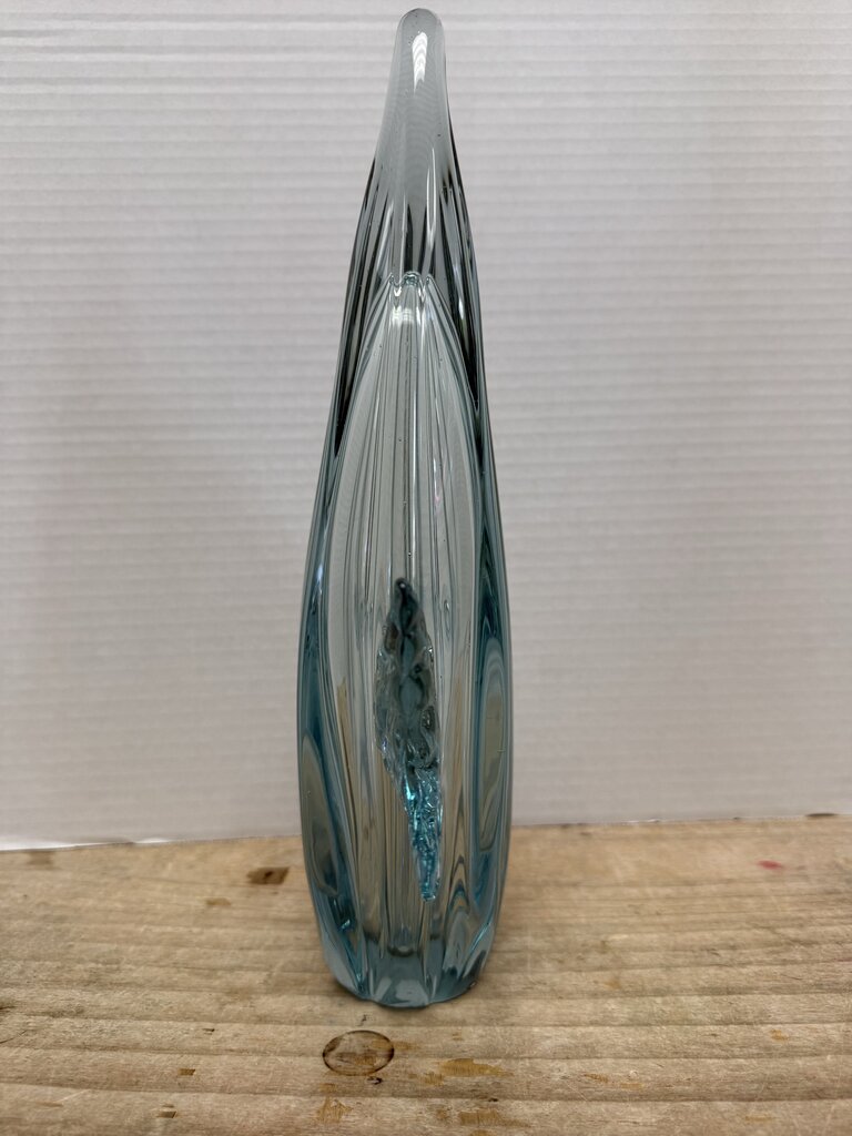 MURANO INSPIRED BLUE FISH GLASS FIGURINE