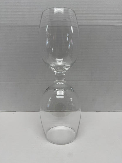 RED AND WHITE DOUBLE ENDED WINE GLASS