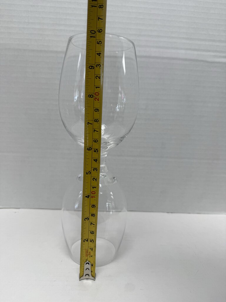 RED AND WHITE DOUBLE ENDED WINE GLASS
