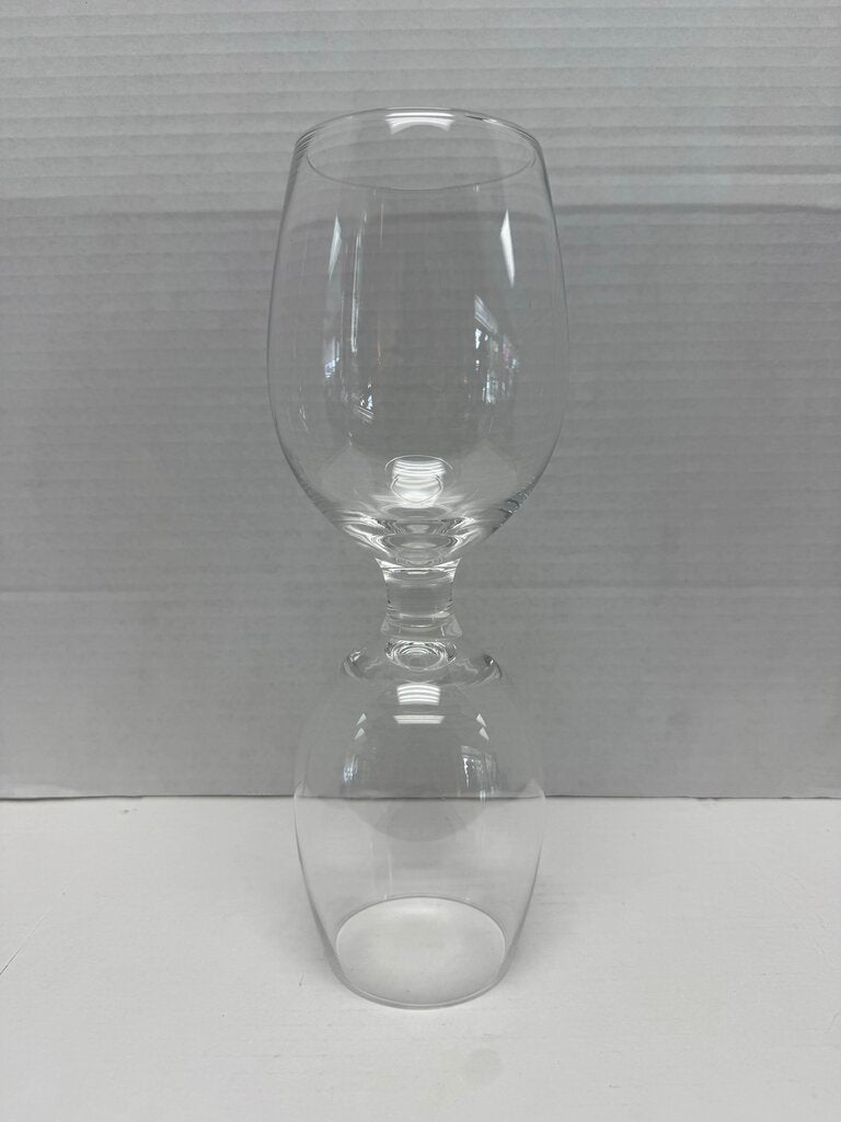 RED AND WHITE DOUBLE ENDED WINE GLASS