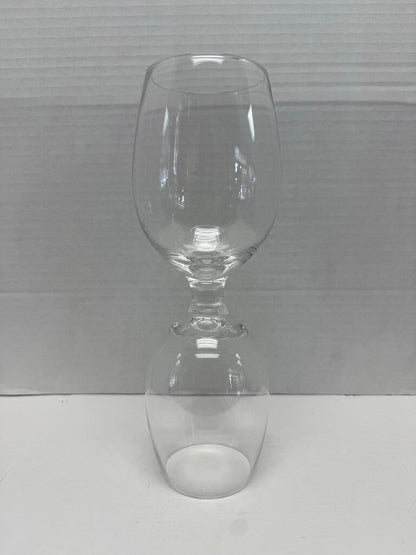 RED AND WHITE DOUBLE ENDED WINE GLASS