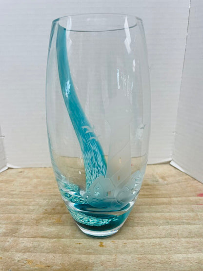 LENOX GLASS LIGHTHOUSE VASE