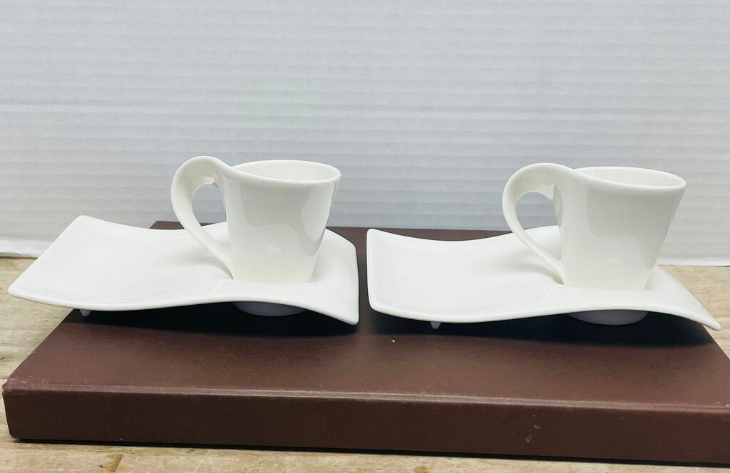 VILLEROY AND BOCH WAVE ESPRESSO SET OF 2