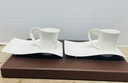VILLEROY AND BOCH WAVE ESPRESSO SET OF 2