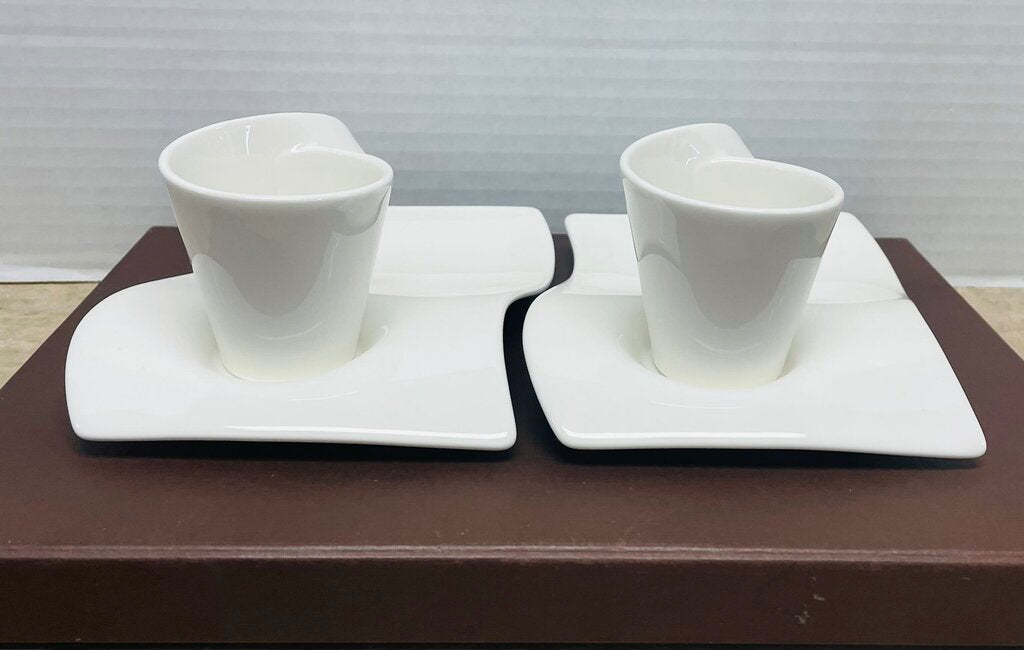 VILLEROY AND BOCH WAVE ESPRESSO SET OF 2