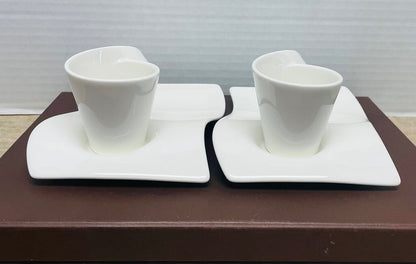 VILLEROY AND BOCH WAVE ESPRESSO SET OF 2