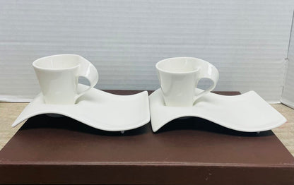 VILLEROY AND BOCH WAVE ESPRESSO SET OF 2