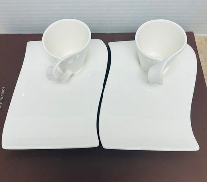 VILLEROY AND BOCH WAVE ESPRESSO SET OF 2
