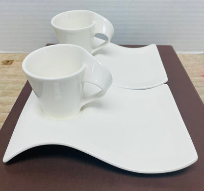 VILLEROY AND BOCH WAVE ESPRESSO SET OF 2