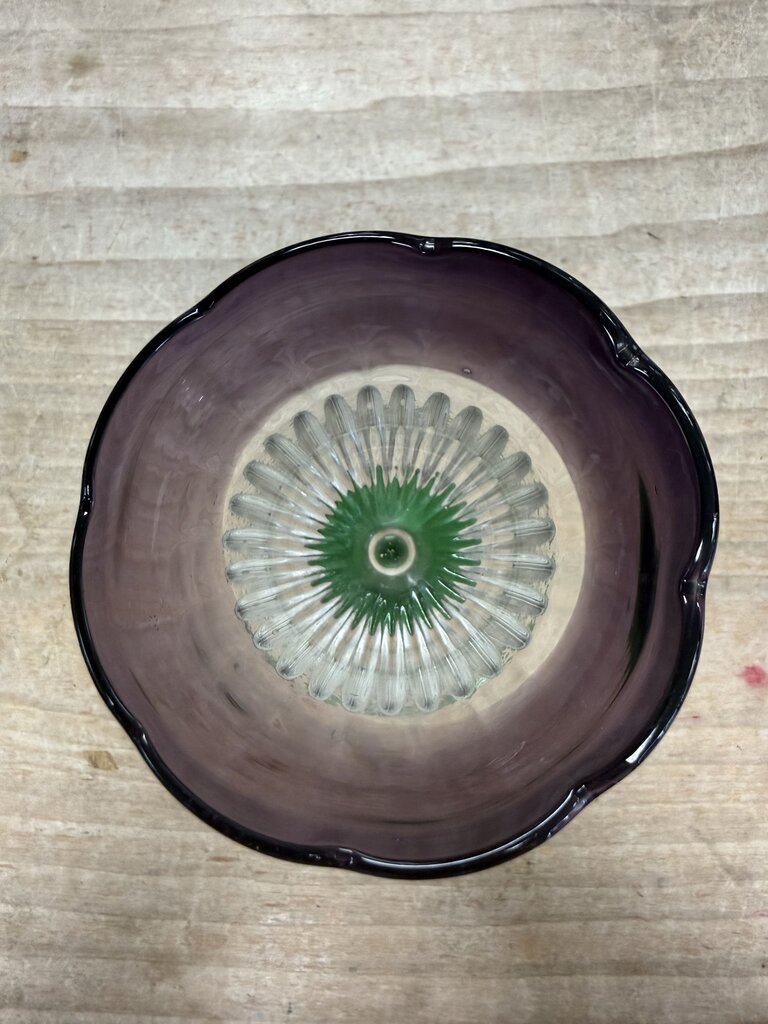 ANTHROPOLOGIE SAINTPAULIA WINE TULIP HANDBLOWN GLASS