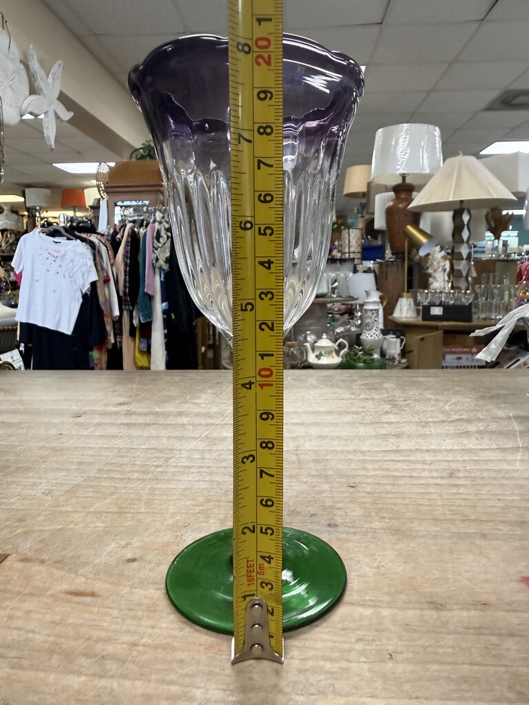 ANTHROPOLOGIE SAINTPAULIA WINE TULIP HANDBLOWN GLASS