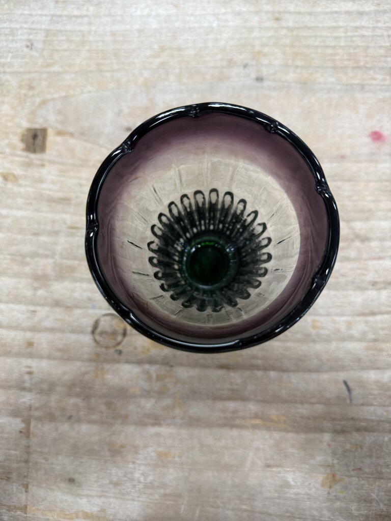 ANTHROPOLOGIE SAINTPAULIA TUMBLER TULIP HANDBLOWN GLASS