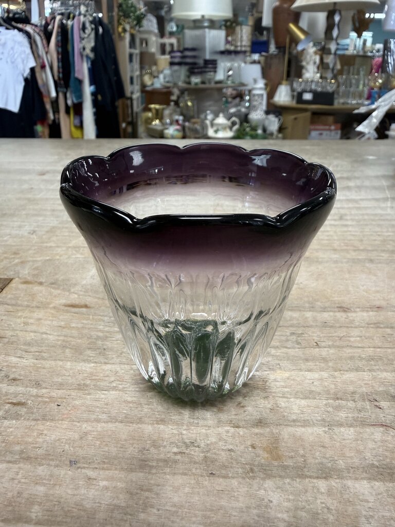 ANTHROPOLOGIE SAINTPAULIA ROCKS TULIP HANDBLOWN GLASS