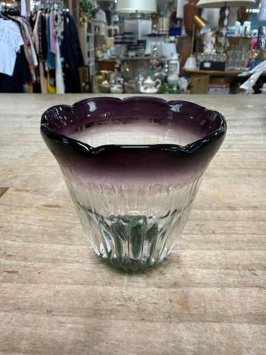 ANTHROPOLOGIE SAINTPAULIA ROCKS TULIP HANDBLOWN GLASS