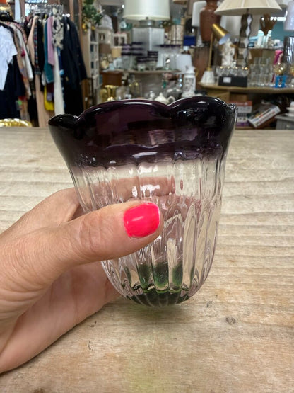 ANTHROPOLOGIE SAINTPAULIA ROCKS TULIP HANDBLOWN GLASS