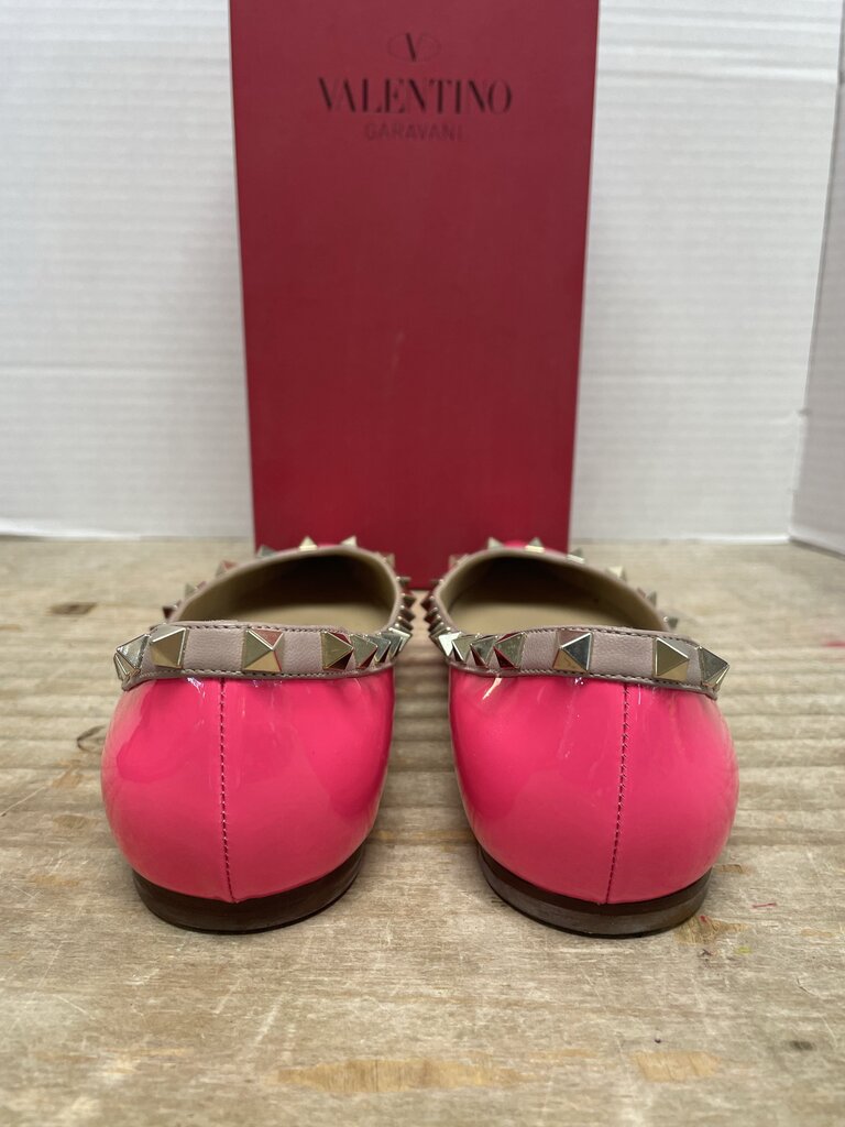 VALENTINO ROCKSTAR FLATS (PINK) SIZE 38