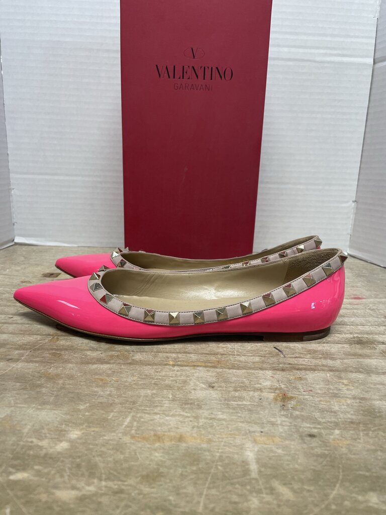 VALENTINO ROCKSTAR FLATS (PINK) SIZE 38