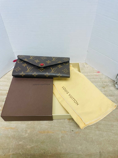LOUIS VUITTON WALLET RED BUTTON