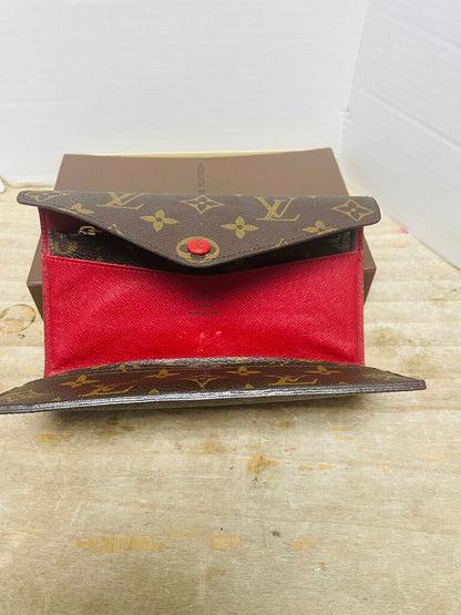LOUIS VUITTON WALLET RED BUTTON