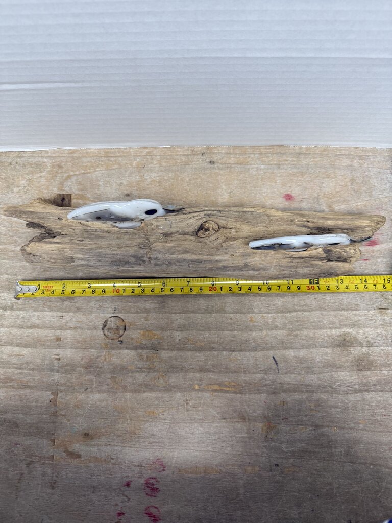 DRIFTWOOD AND SAND PIPER GLASS DECOR