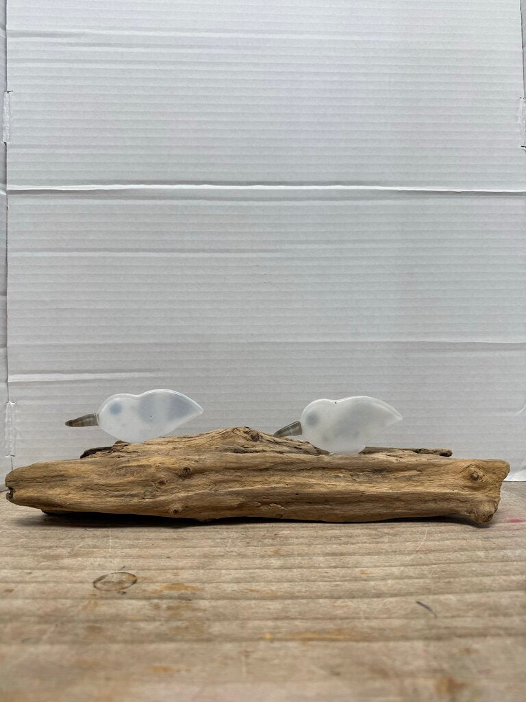 DRIFTWOOD AND SAND PIPER GLASS DECOR