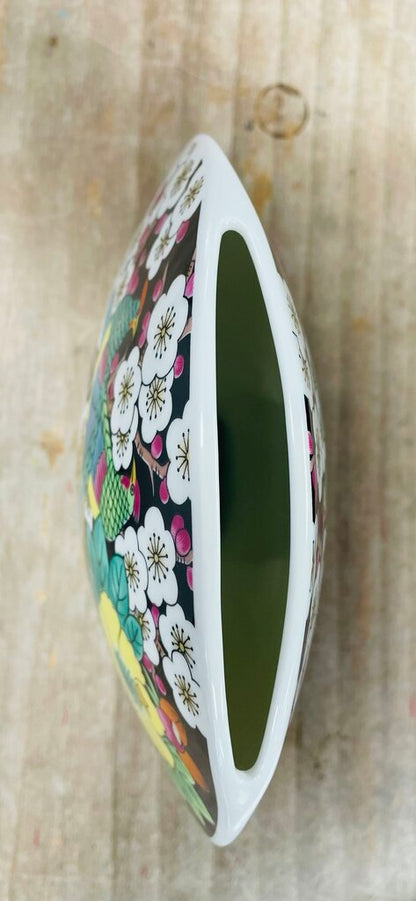 MIKASA NARUMI KUTANI BIRD PILLOW VASE H8''L9''