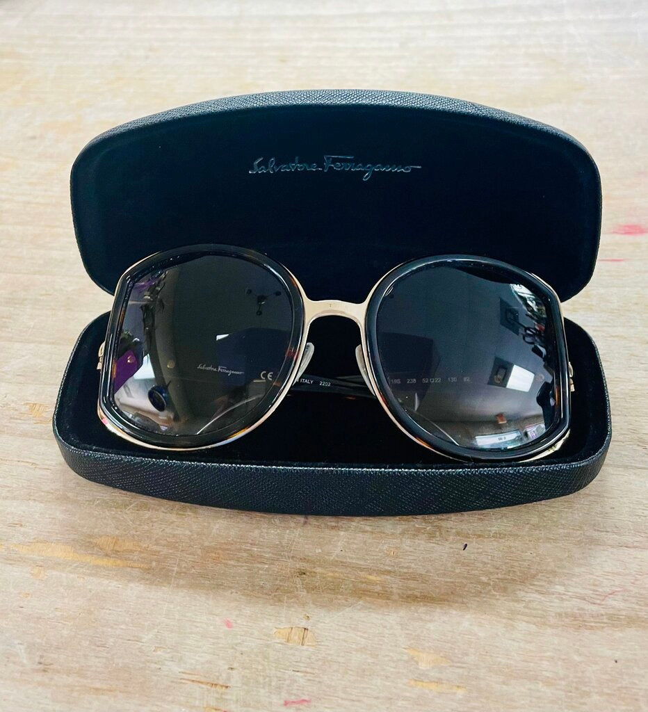 SALVATORE FERRAGAMO SUNGLASSES AND CASE
